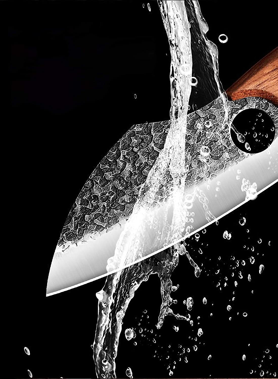 Chef Knife - Perfect Hand-forged Kitchen Knives, Japanese Viking Knife for Cooking, Chopping. Japanese Style Knives for Home, Camping, BBQ. Balance & Control, 5.8 Inch
