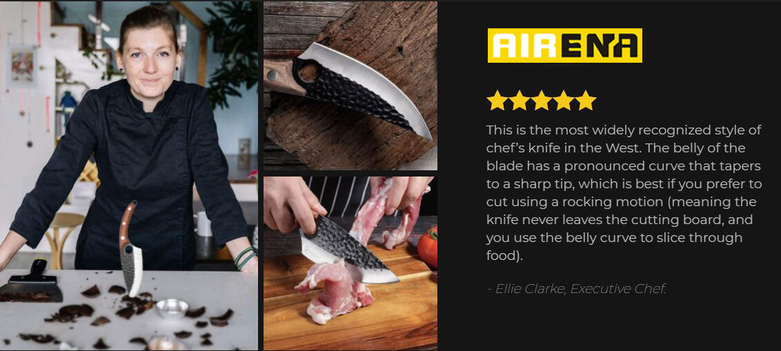 Hand-Forged Butcher Knife -Meat Cleaver - 6" Professional Kitchen Knife, Fishing Filet & Bait Knives Outdoor Survival Knife Multi-purpose Kitchen Knives for BBQ, Camping, Tactical, Deboning