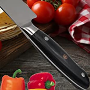 Santoku Knife, 7" Top Chef Knife - Damask style Japanese Kitchen Knife - Rustproof German Steel - Best Value with Sheath & Exquisite GiftBoxs - Ultra Sharp Cooking Knife - AIRENA