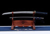 20" High Performance Carbon Steel Chinese Sword with Rosewood Scabbard - Pattern-Welded Steel "Azure Dragon Wakizashi" (Model No. 20250498)