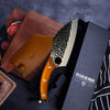 Chef Knife - Perfect Hand-forged Kitchen Knives, Japanese Viking Knife for Cooking, Chopping. Japanese Style Knives for Home, Camping, BBQ.  Balance & Control, 5.8 Inch
