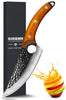 Hand-Forged Butcher Knife -Meat Cleaver - 6" Professional Kitchen Knife, Fishing Filet & Bait Knives Outdoor Survival Knife Multi-purpose Kitchen Knives for BBQ, Camping, Tactical, Deboning