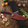 Hand-Forged Butcher Knife -Meat Cleaver - 6" Professional Kitchen Knife, Fishing Filet & Bait Knives Outdoor Survival Knife Multi-purpose Kitchen Knives for BBQ, Camping, Tactical, Deboning