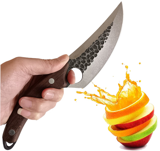 Japan Viking Knives with Sheath Hand Forged Butcher Knife for Meat Cutting Japanese Cooking Chef Knives Sharp Meat Cleaver for Outdoor Camping, BBQ