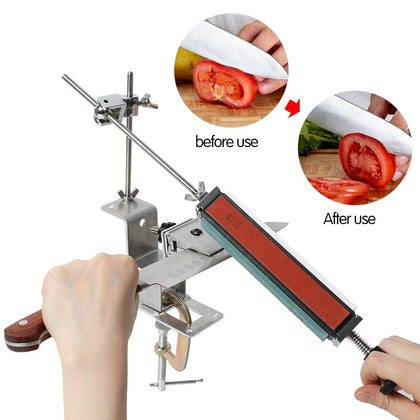 NEW Lron Steel Home Kitchen Knife Sharpener Professional Fixed Sharpening Tools Fix-Angle 120-1500Grit Stones Whetstone