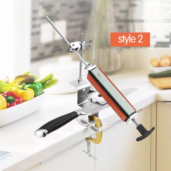 1Pc Black/Red Stainless Steel Kitchen Facilitative Sharpener Tool Angle  Adjustable Five In One Knife Sharpener